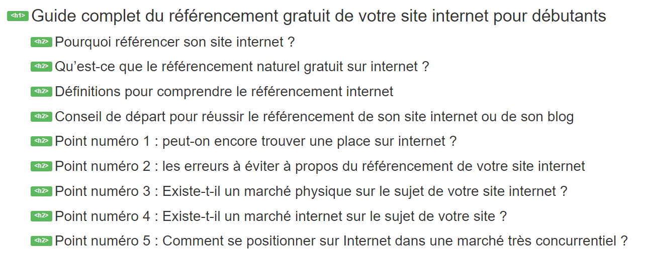 voir titres page web