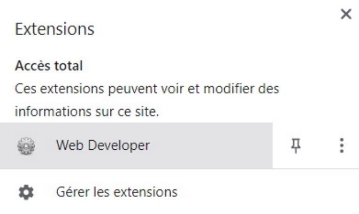 menu plugin web developper